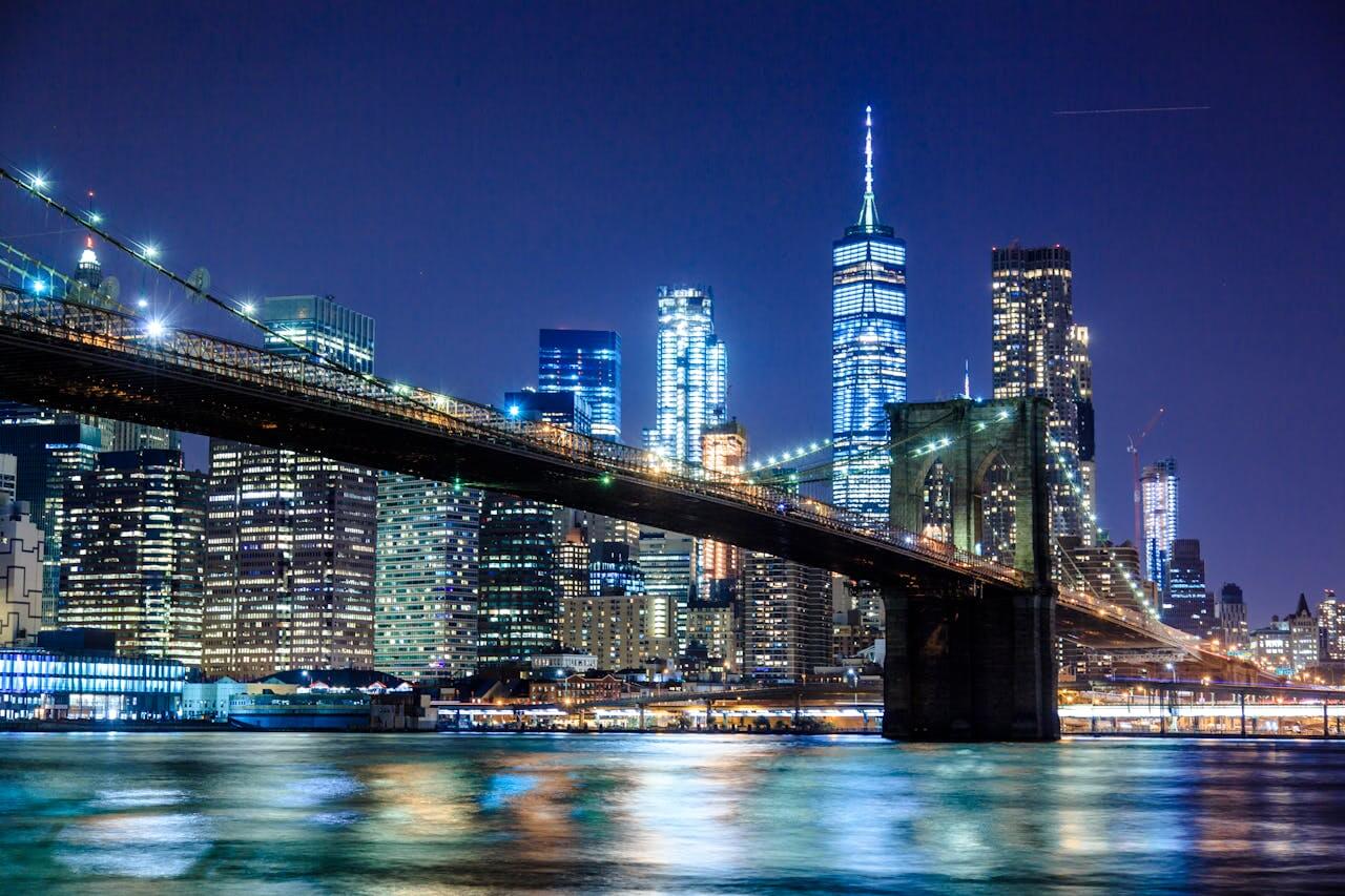 Pexels michal lidwik bridge during night time